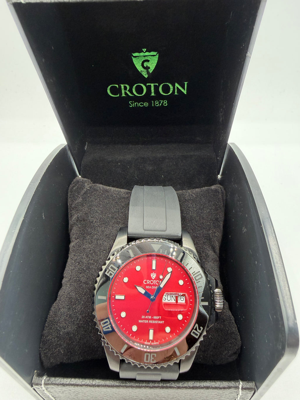 2026 Croton Sea Diver Black Dial Black Case – Swiss – New/Unworn