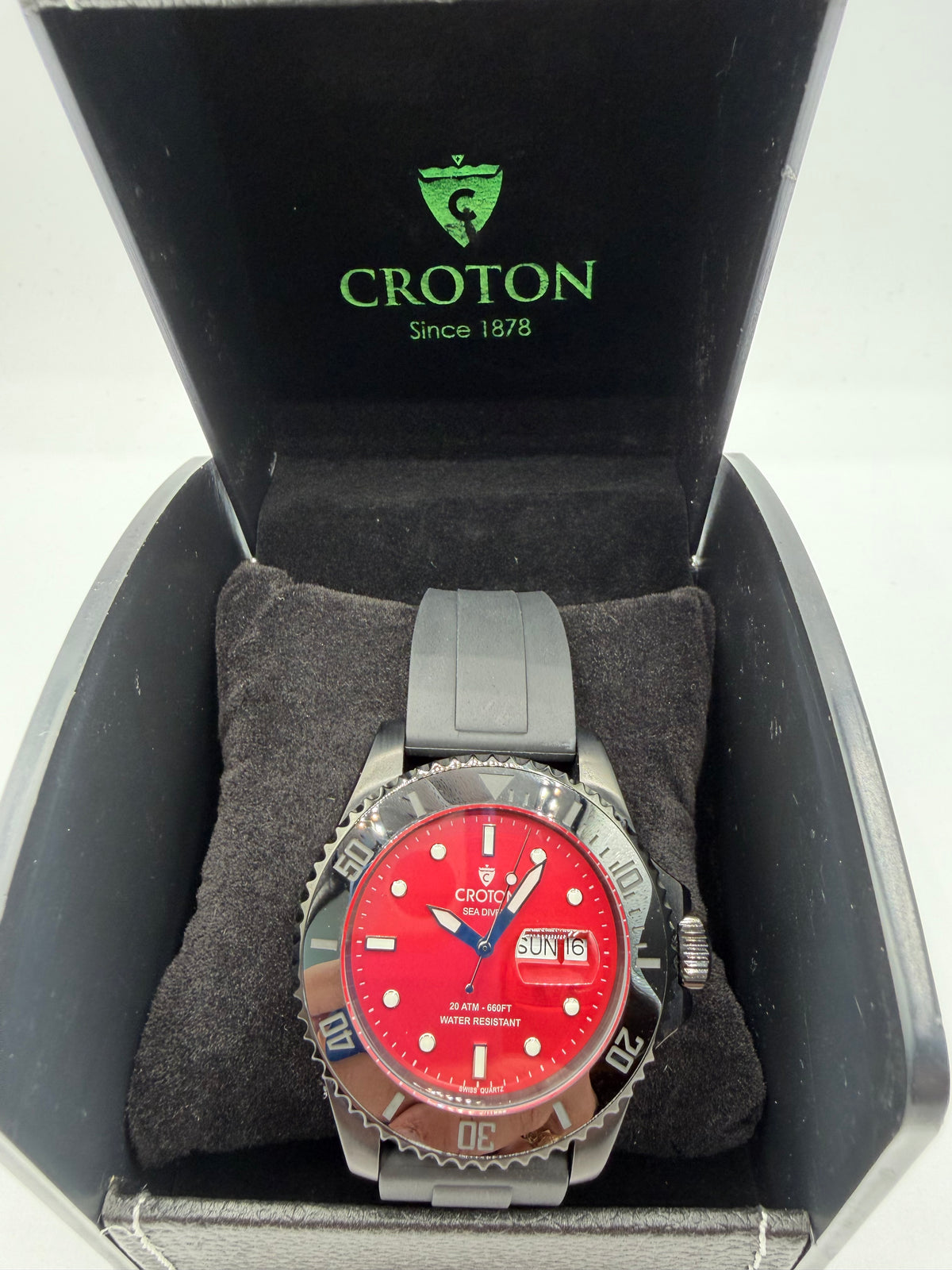 2026 Croton Sea Diver Black Dial Black Case – Swiss – New/Unworn