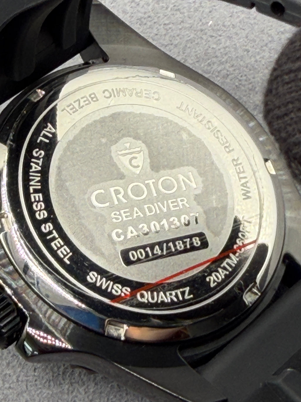 2026 Croton Sea Diver Black Dial Black Case – Swiss – New/Unworn