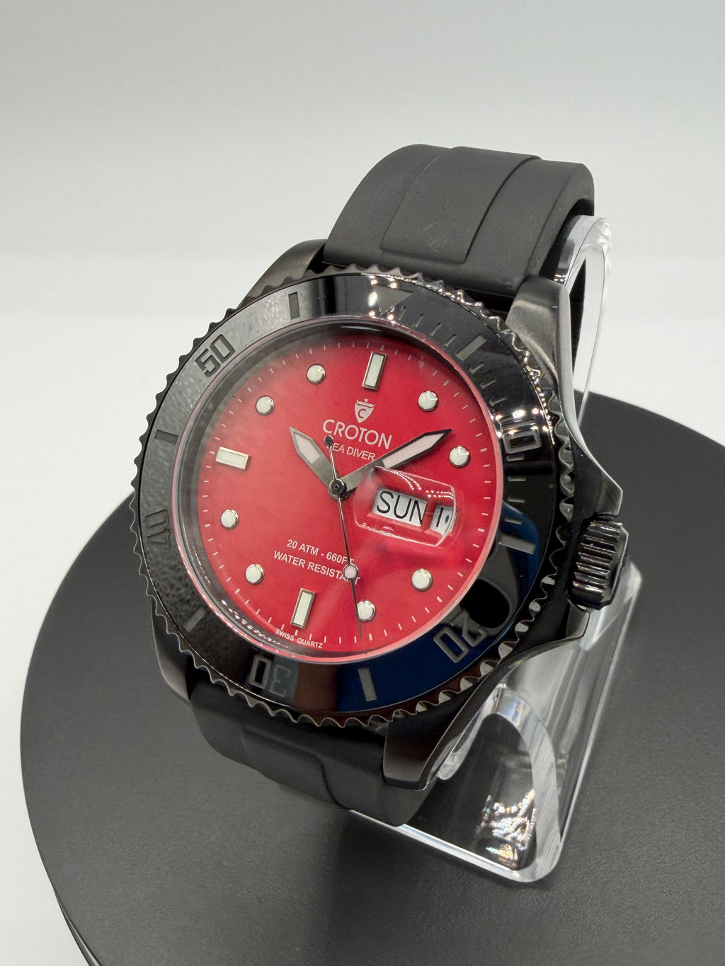 2026 Croton Sea Diver Black Dial Black Case – Swiss – New/Unworn