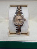 1990 Rolex Lady-Datejust 26MM Champagne Linen Dial Two-Tone Jubilee Bracelet 69173