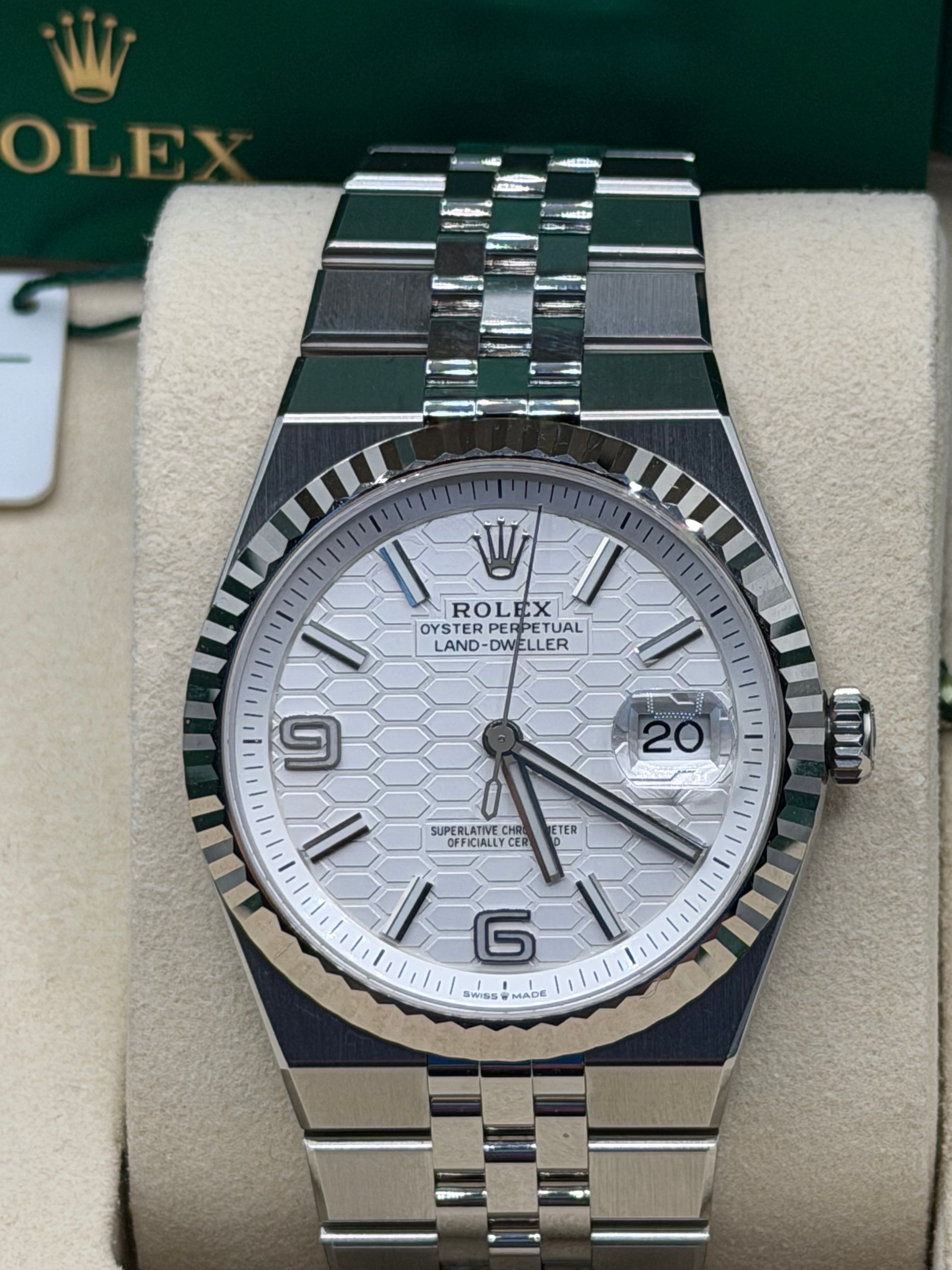 2026 Rolex Land-Dweller 40MM – Reference 127334 – Oystersteel & 18K White Gold – Complete Full Set