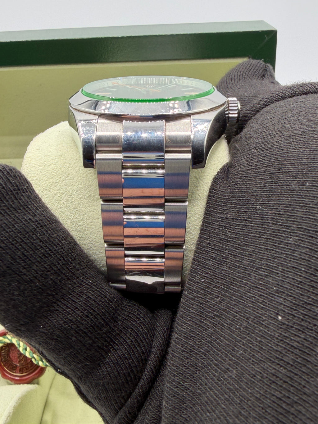 2011 Rolex Milgauss 40MM Black Dial Stainless Steel Oyster Bracelet – Reference 116400 – Complete Full Set