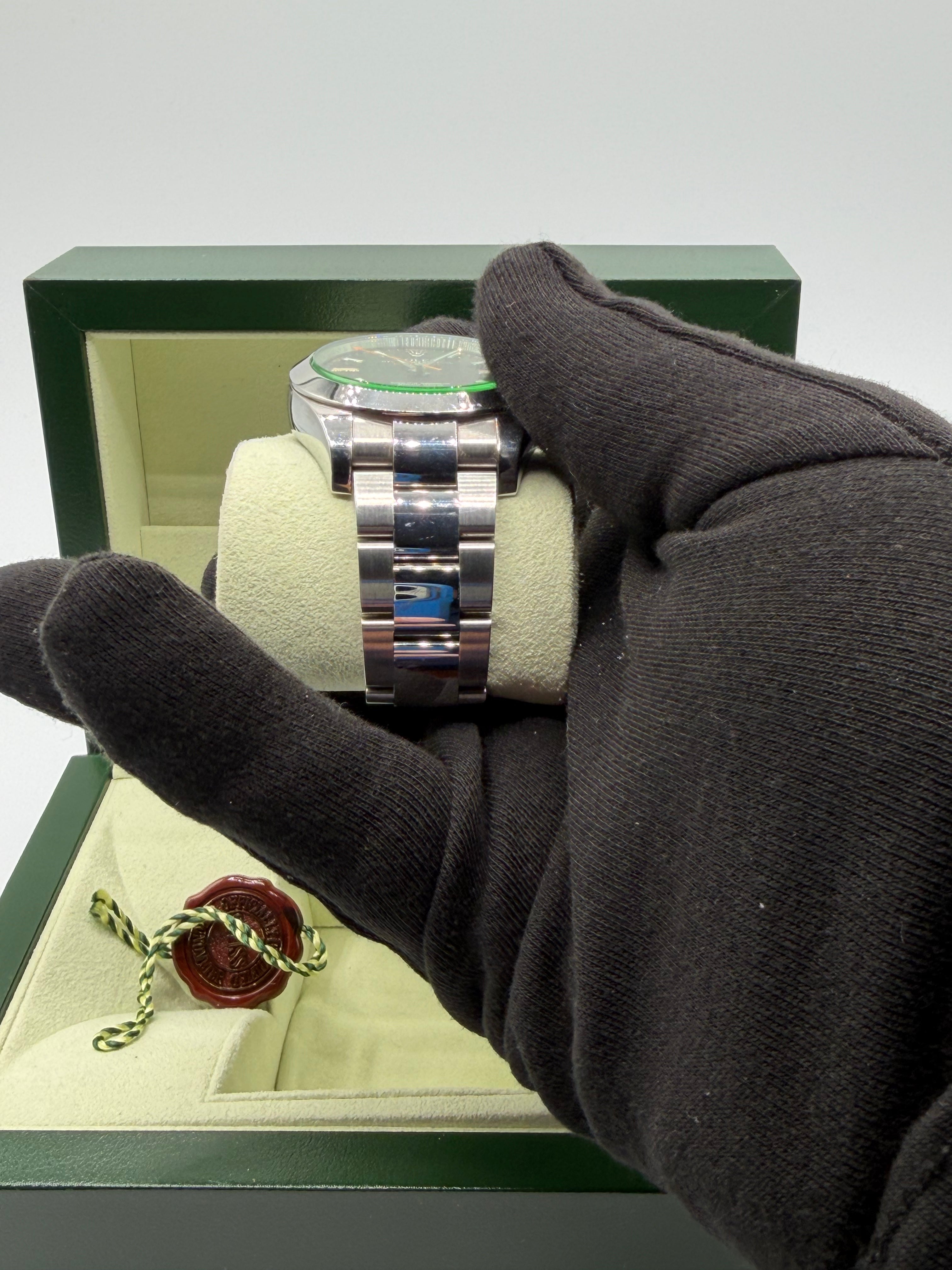 2011 Rolex Milgauss 40MM Black Dial Stainless Steel Oyster Bracelet – Reference 116400 – Complete Full Set