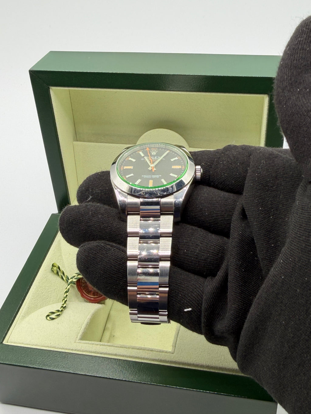2011 Rolex Milgauss 40MM Black Dial Stainless Steel Oyster Bracelet – Reference 116400 – Complete Full Set