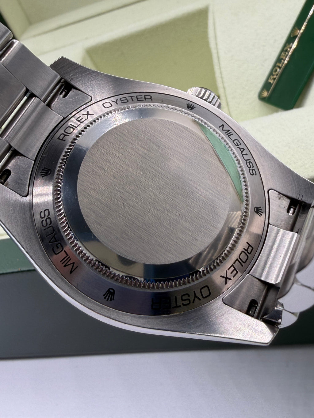 2011 Rolex Milgauss 40MM Black Dial Stainless Steel Oyster Bracelet – Reference 116400 – Complete Full Set