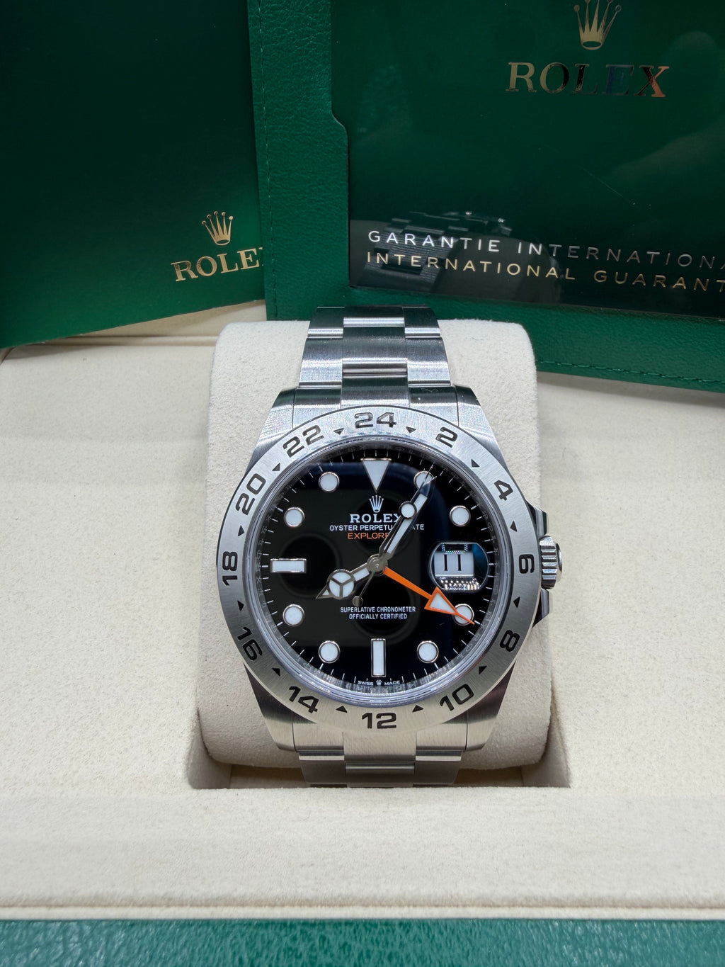 2024 Rolex Explorer II 42mm Black Dial – Ref. 226570 – Box & Papers – Factory Stickers