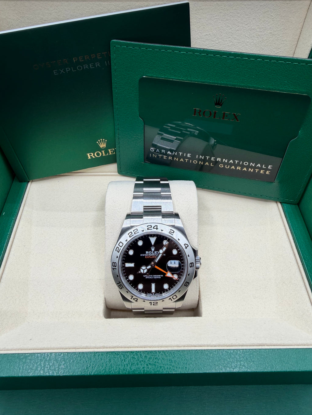 2024 Rolex Explorer II 42mm Black Dial – Ref. 226570 – Box & Papers – Factory Stickers
