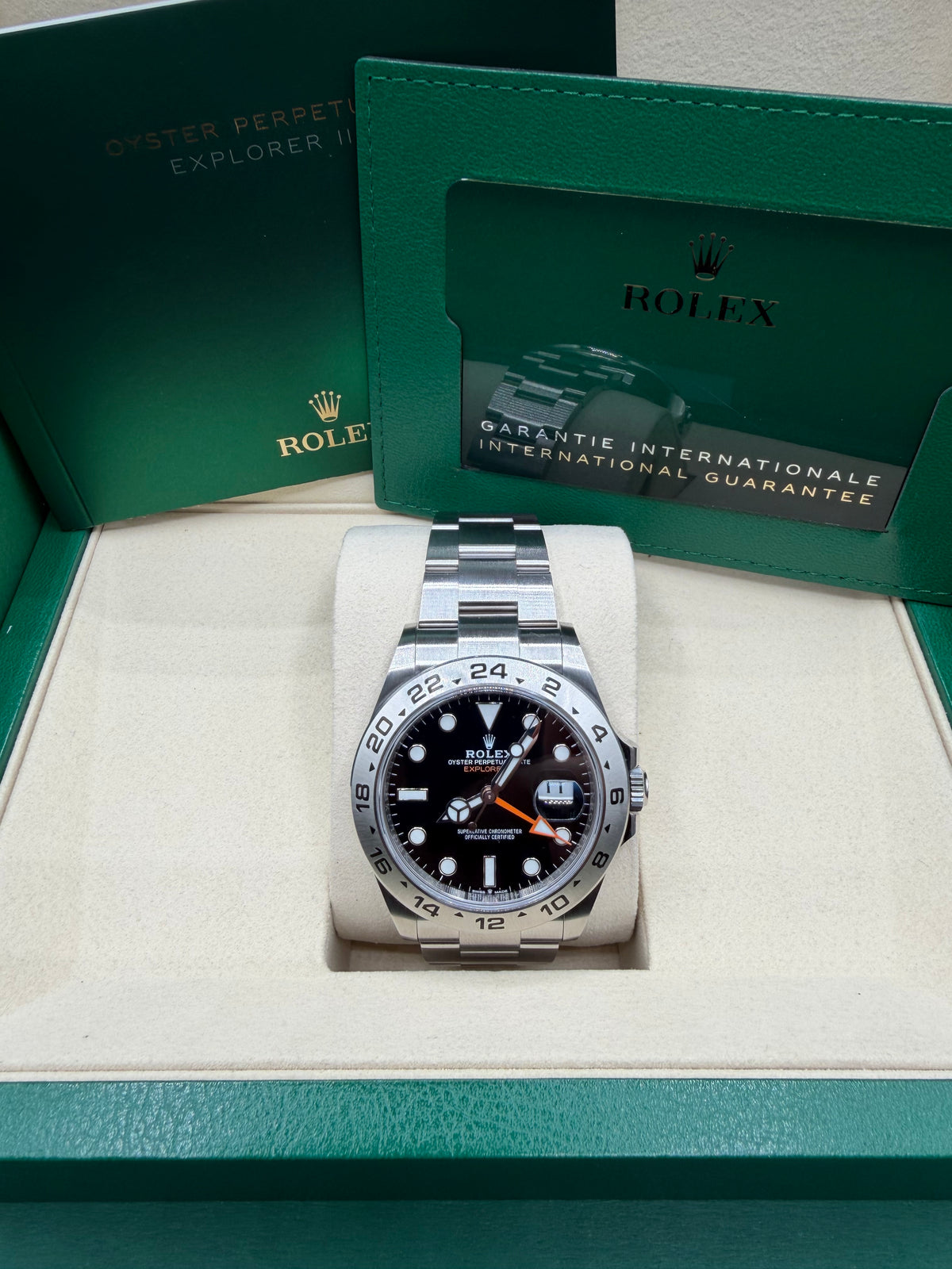 2024 Rolex Explorer II 42mm Black Dial – Ref. 226570 – Box & Papers – Factory Stickers