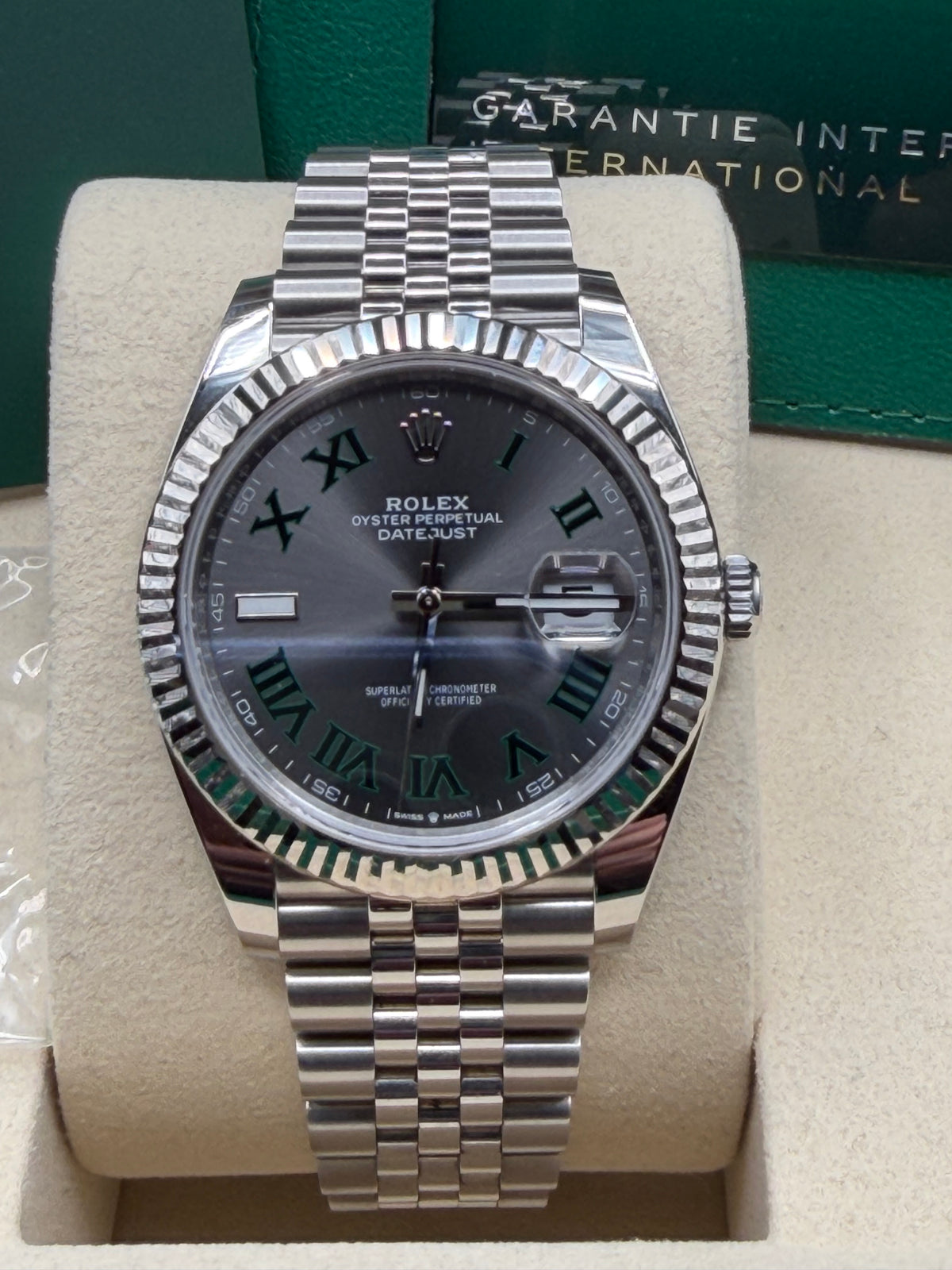 2025 Rolex Datejust 41 “Wimbledon” 126334 Fluted Bezel Jubilee – Like New – B&P