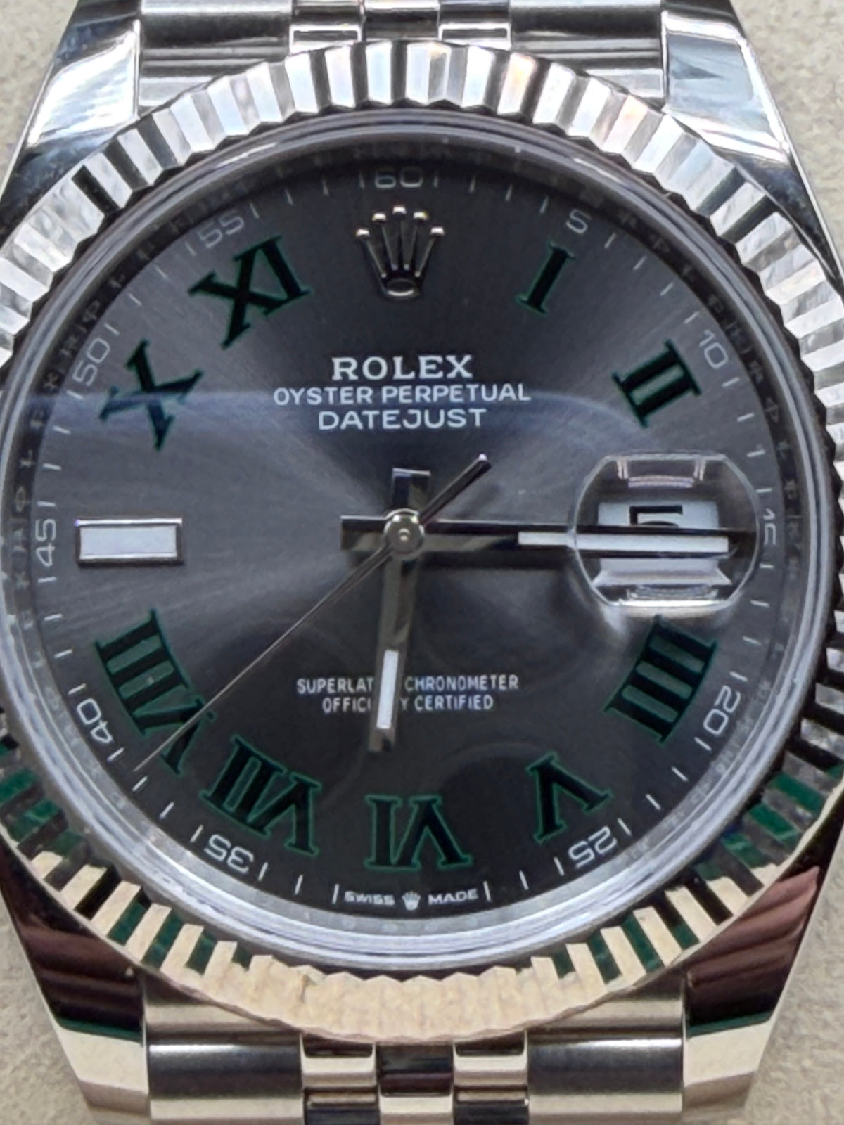 2025 Rolex Datejust 41 “Wimbledon” 126334 Fluted Bezel Jubilee – Like New – B&P