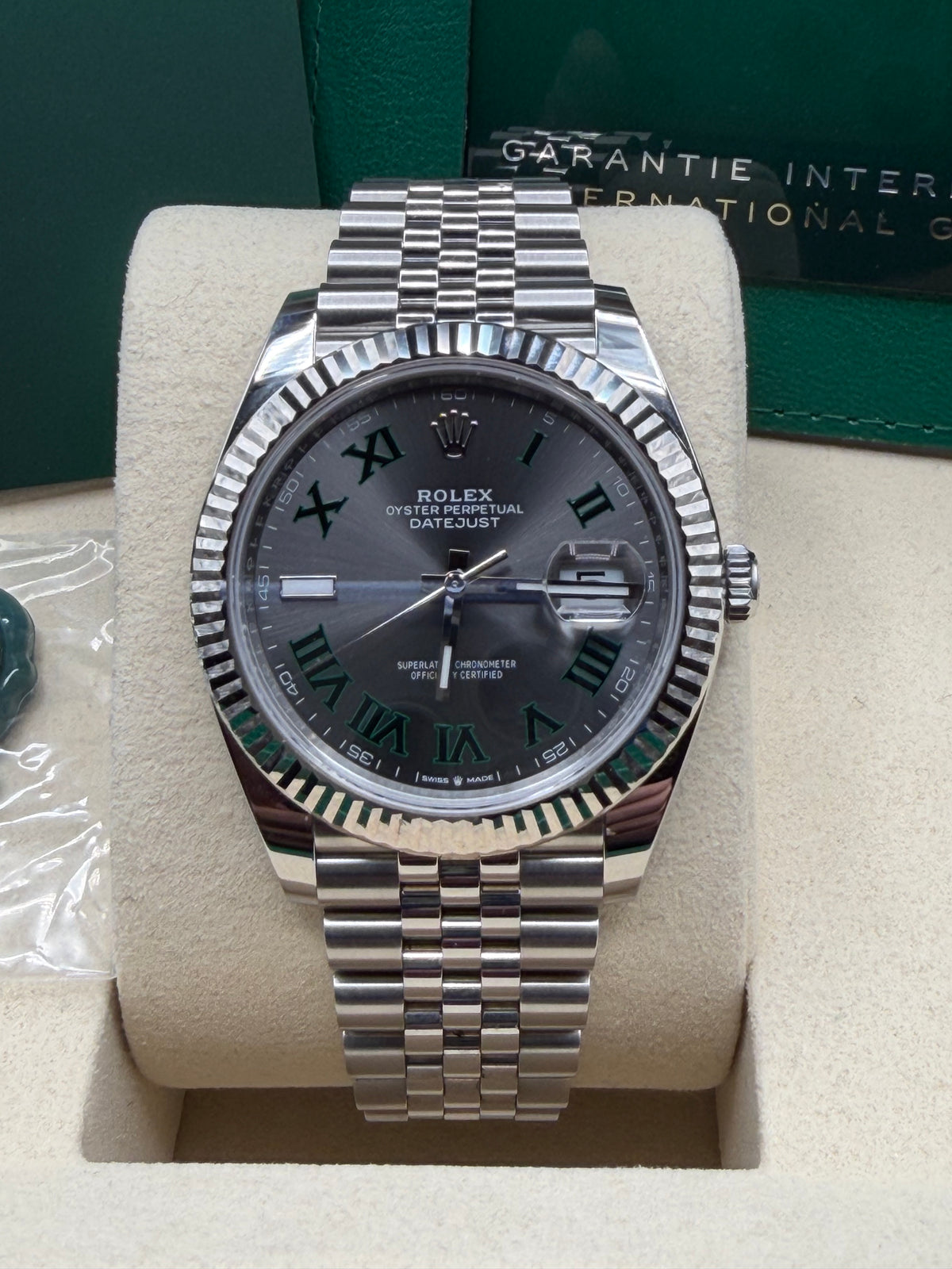 2025 Rolex Datejust 41 “Wimbledon” 126334 Fluted Bezel Jubilee – Like New – B&P