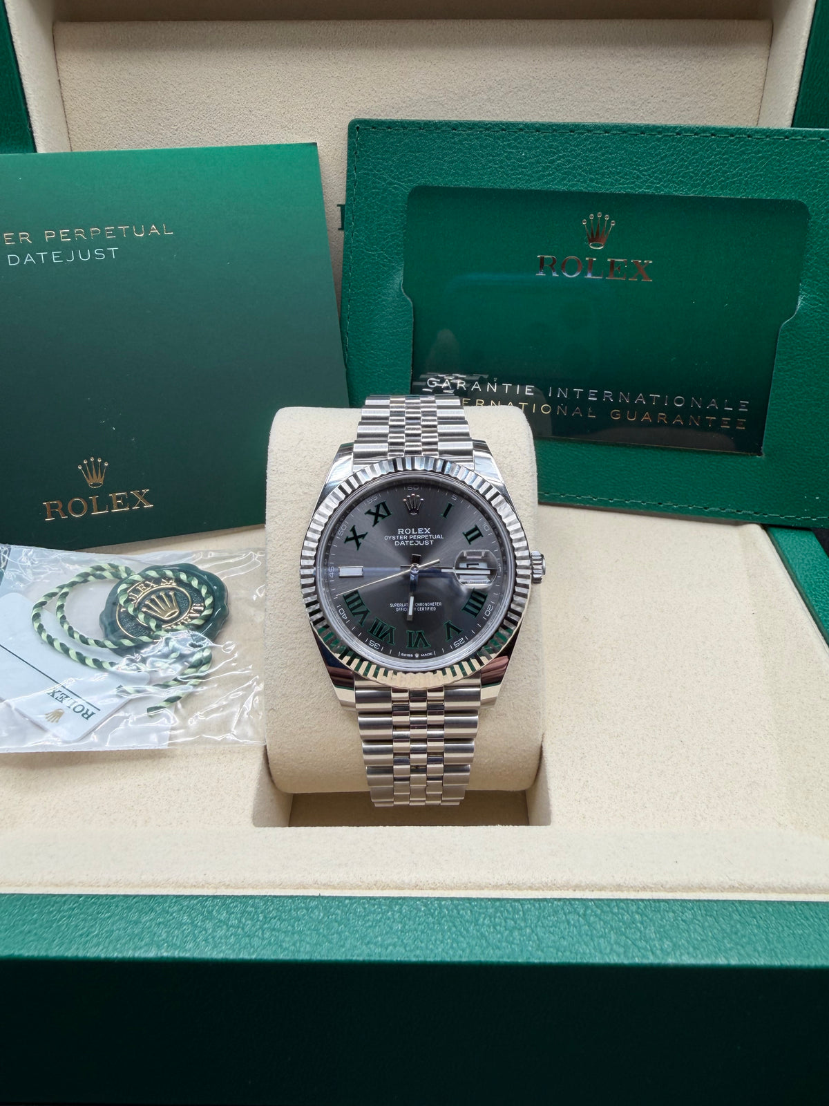 2025 Rolex Datejust 41 “Wimbledon” 126334 Fluted Bezel Jubilee – Like New – B&P