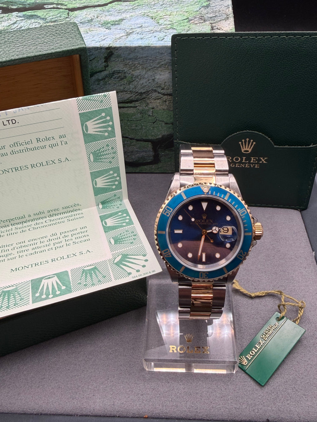 1996 Rolex Submariner Date “Bluesy” 40mm 16613 – Box & Papers – Authenticated