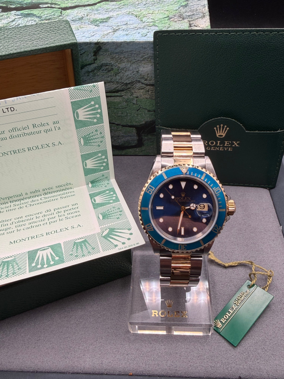 1996 Rolex Submariner Date “Bluesy” 40mm 16613 – Box & Papers – Authenticated