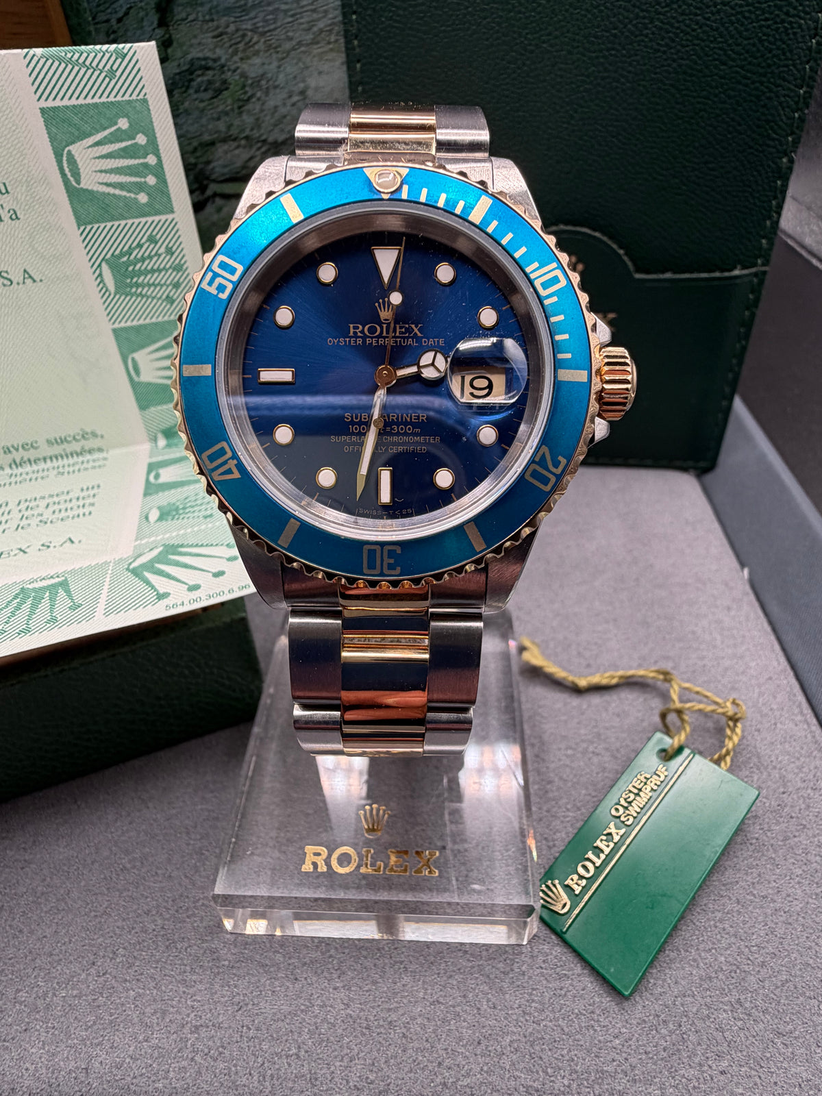 1996 Rolex Submariner Date “Bluesy” 40mm 16613 – Box & Papers – Authenticated