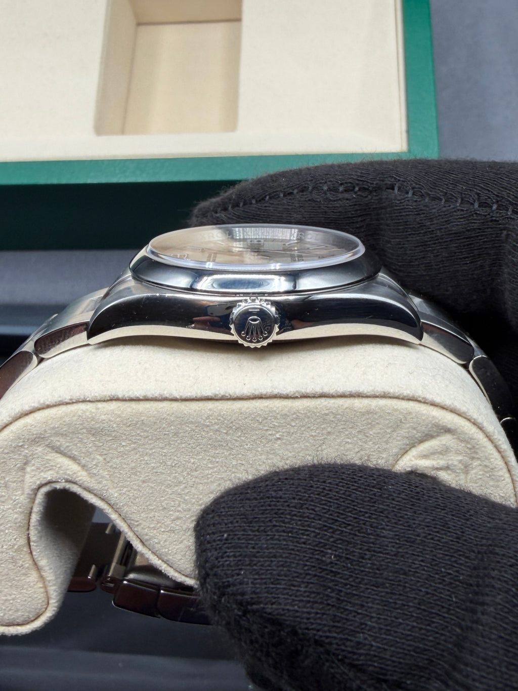 2008 Rolex Oyster Perpetual 36 Silver 3-6-9 Dial 116000 – Box & Papers – Authenticated