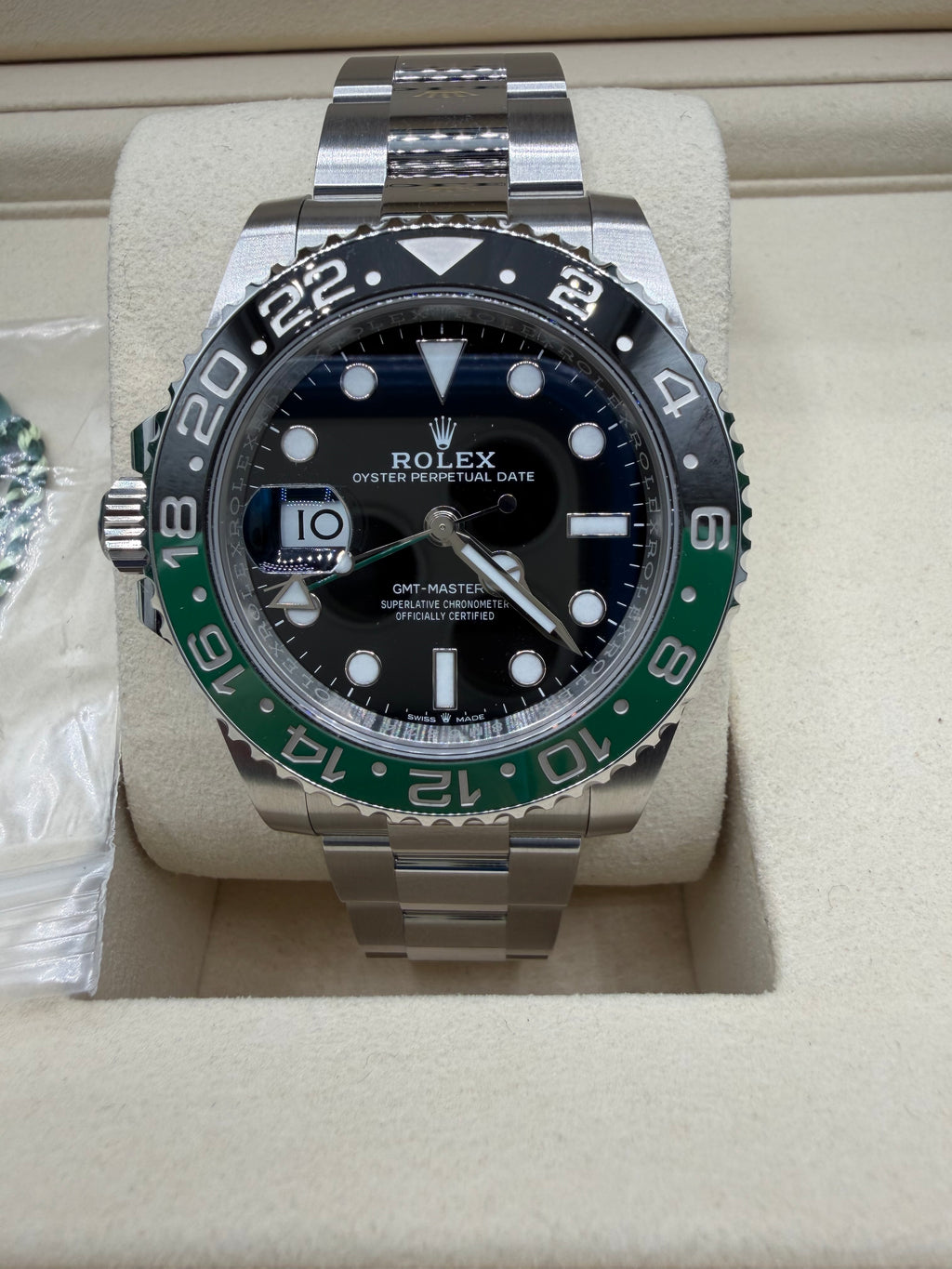 2025 Rolex GMT-Master II Sprite 40mm – 126720VTNR – Box & Papers