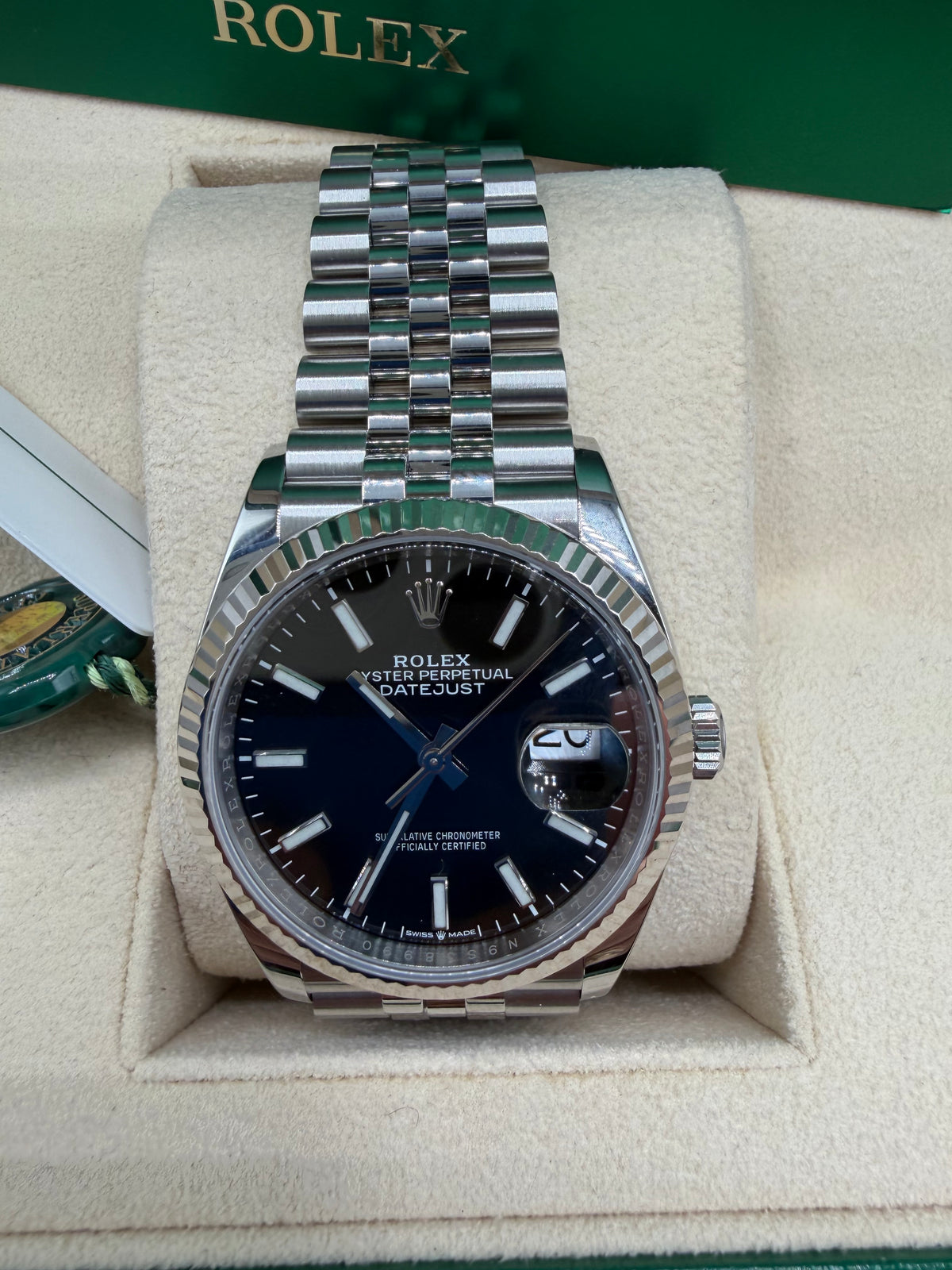 2020 Rolex Datejust 41 Black Dial Fluted Bezel Jubilee – 126334 – Box & Papers