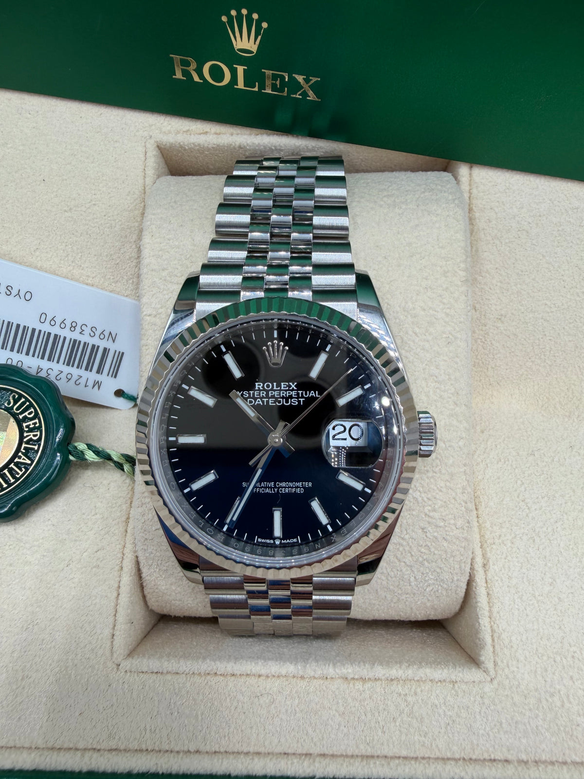 2020 Rolex Datejust 41 Black Dial Fluted Bezel Jubilee – 126334 – Box & Papers