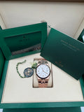 Rolex Land-Dweller 40 Everose Gold / Fluted / White Honeycomb Motif / Arabic / Flat Jubilee