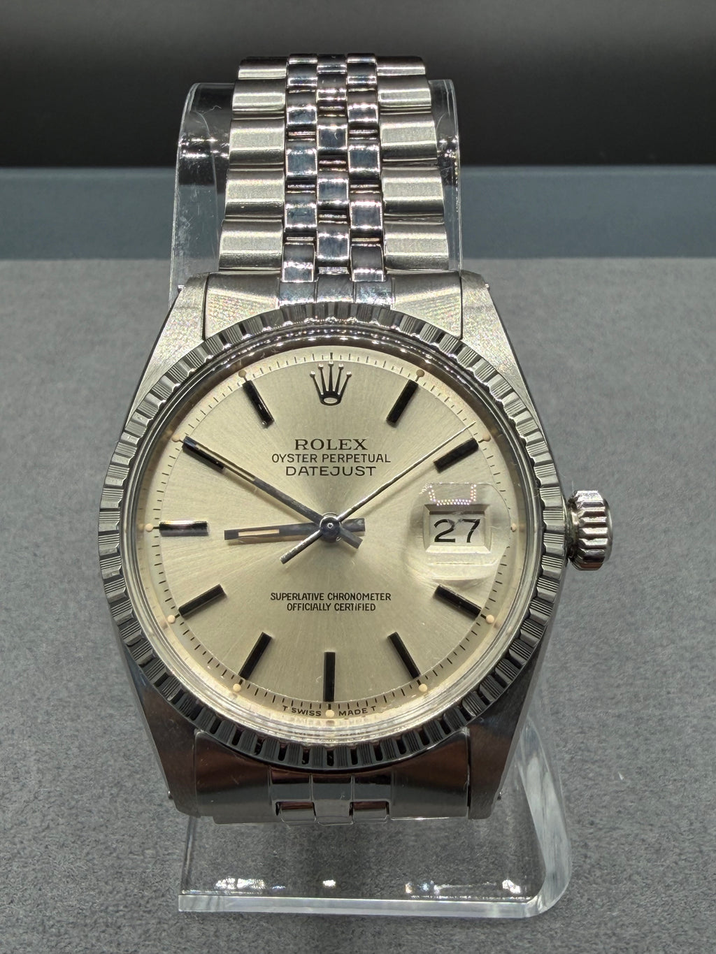 Circa 1966 Rolex Datejust 36mm Silver Dial Stainless Steel – Ref. 1603 – Authenticated