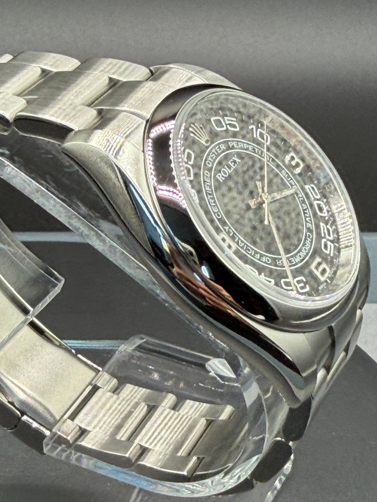 Rolex Oyster Perpetual 36mm Rare Black Concentric Dial – Ref. 116000 – Authenticated