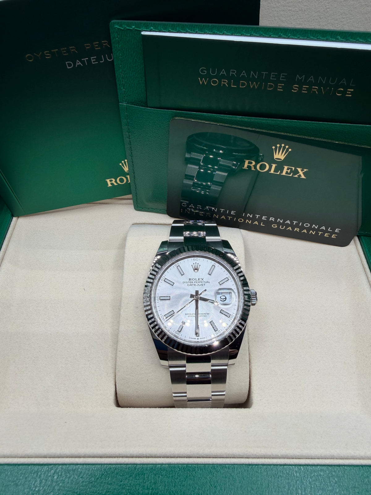 2026 Rolex Datejust 41 Silver Dial Fluted Bezel Oyster – 126334 – New/Unworn – Box & Papers