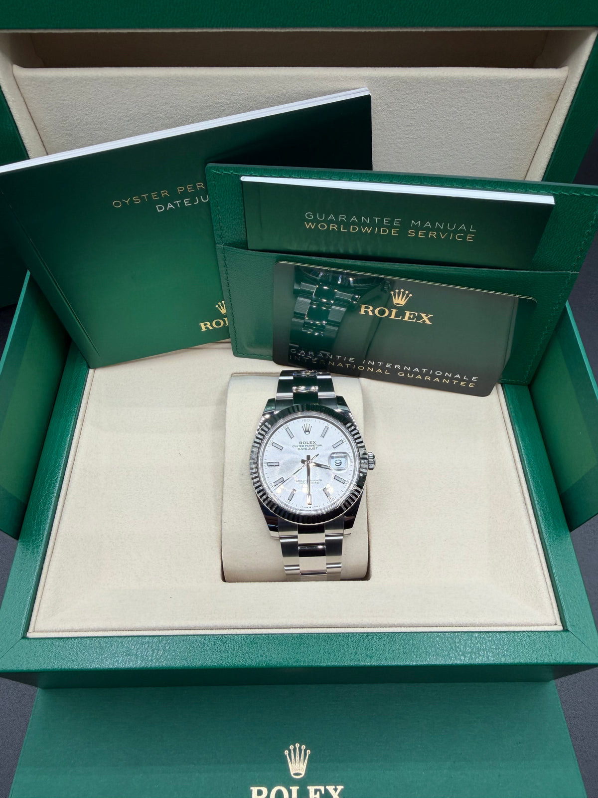 2026 Rolex Datejust 41 Silver Dial Fluted Bezel Oyster – 126334 – New/Unworn – Box & Papers