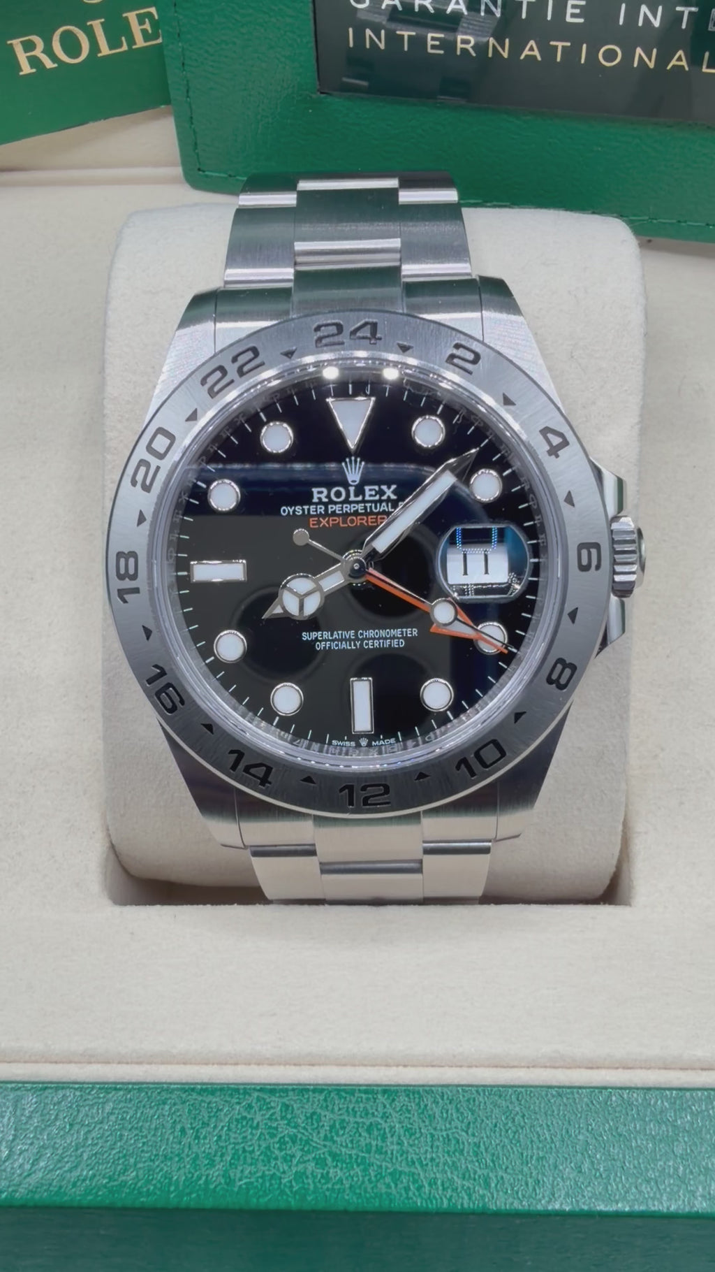 2024 Rolex Explorer II 42mm Black Dial – Ref. 226570 – Box & Papers – Factory Stickers